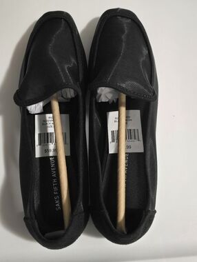 New Saks Fifth Avenue Brenda Black Mesh Shoes Size 6